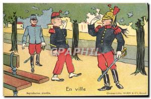 Old Postcard Fantasy Militaria City