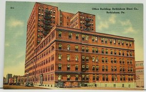 Bethlehem Office Building Bethlehem Steel Co. Linen Postcard I2