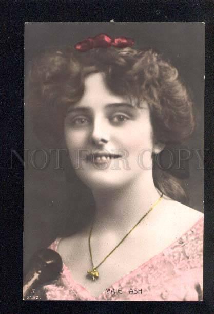 044230 MAIE ASH Famous DANCER Musical COMEDY old PHOTO Tinted