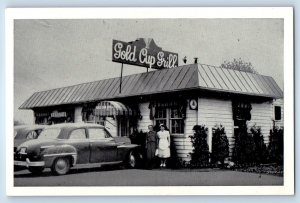 1940 Warrenton Virginia Postcard Gold Cup Grill On The By-Pass Restaurant Food