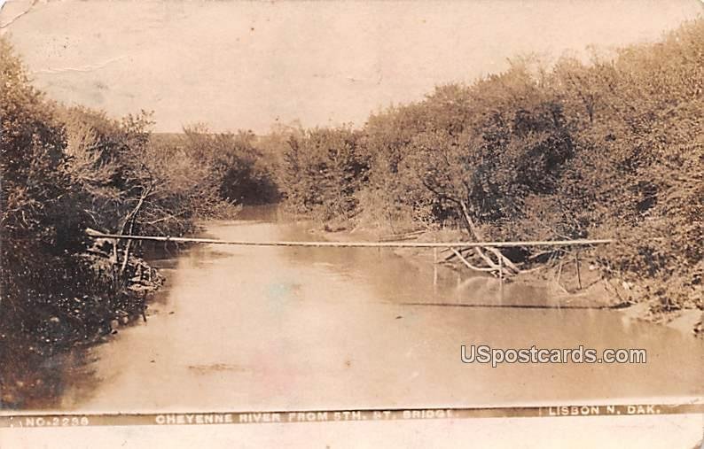 Cheyenne River from 5th Street Bridge in Lisbon, North Dakota