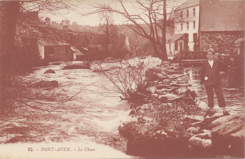 Pont - Aven, Le Chaos, France, early postcard, Unused