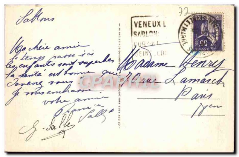 Postcard Old Mill Moret