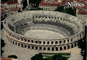 VINTAGE NIMES FRANCE ROMAN AMPHITHEATREA FRENCH ROME POSTCARD 35-56