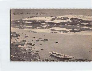 Postcard Hardangerjökulen seet fra Finse Norway