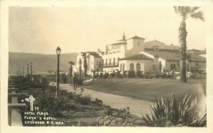 Baja Mexico Playa Hotel Ensenada 1940s RPPC Photo Postcard 6415