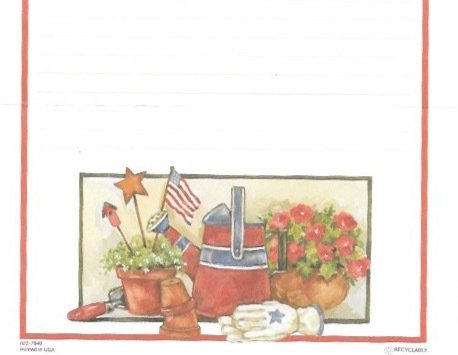 US Mint postcard - Tri fold card - gardening.  Rejoice in God's faithful...