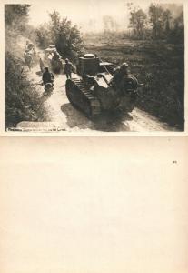 FRENCH TANKS GOING INTO LINE VINTAGE REAL PHOTO