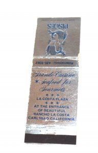 Pisces Carlsbad California 20 Strike Matchbook Cover