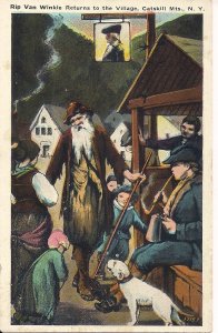 Catskills NY Catskill Mountains, Rip Van Winkle Legend, American Folklore, 1920s