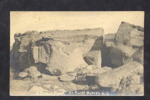 RPPC MOTT NORTH DAKOTA ROCKY BUTTES ND VINTAGE REAL PHOTO POSTCARD 1909