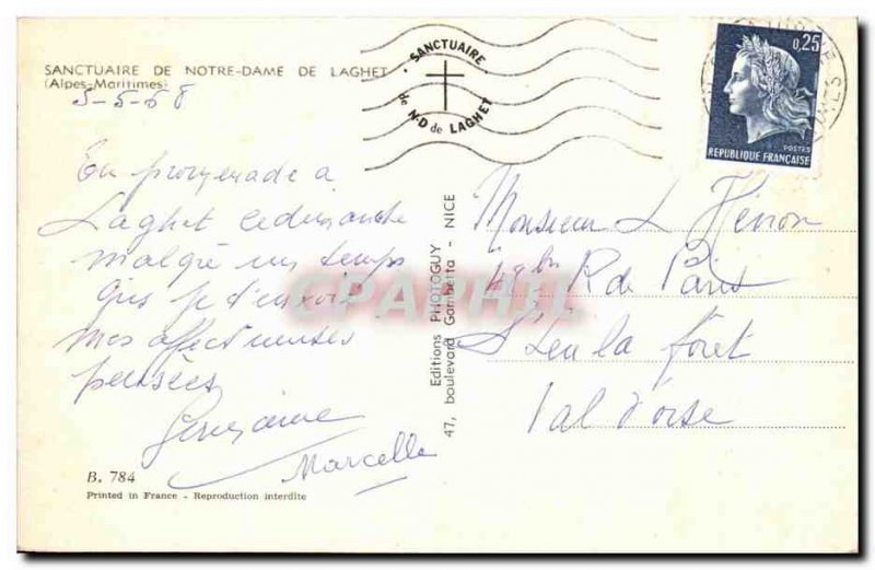 Old Postcard Notre Dame Laghet