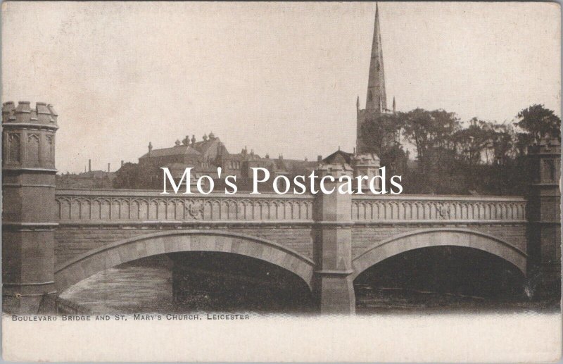 Leicestershire Postcard - Leicester, Boulevard Bridge. Unused RS40013