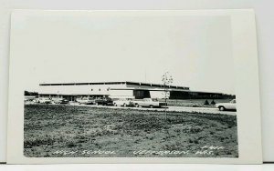 Jefferson  Wisconsin High School with Old Cars RPPC Postcard J3