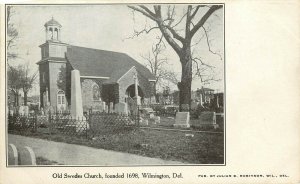 Undiv. Back Postcard Old Swedes Church, Founded 1698, Wilmington Delaware DE