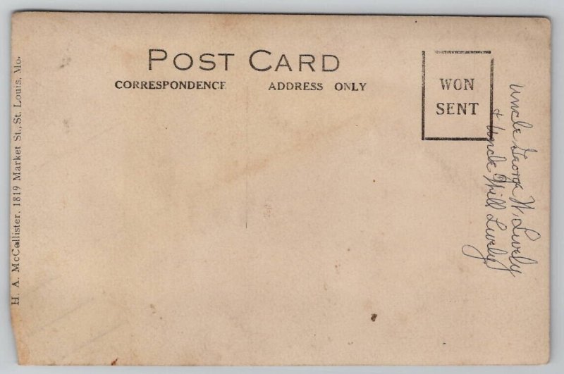 RPPC Two Dapper Men Studio Photo Lively Brothers Missouri Postcard V22