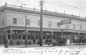 H54/ Brooklyn New York Postcard 1906 Coney Island Henderson's Restaurant 97