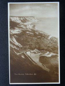 Kent FOLKESTONE The Warren - Old RP Postcard