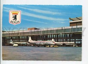 480848 Germany West Berlin airport British Airways aircraft Old postcard