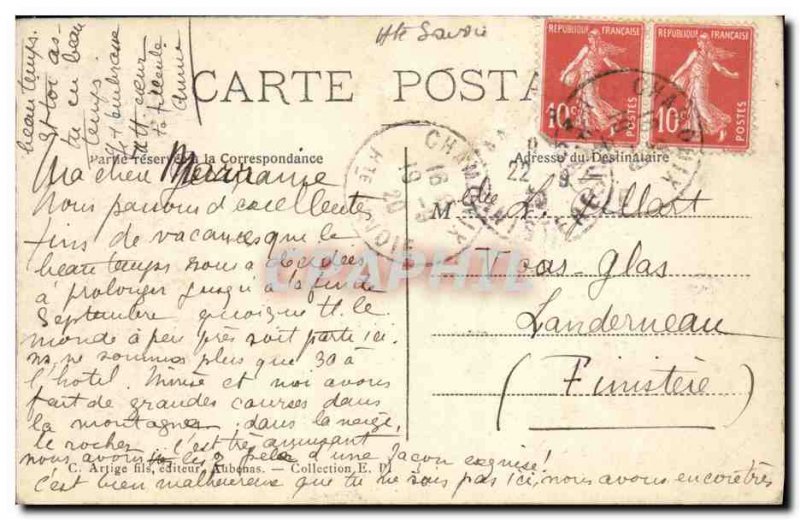 Old Postcard close in winter Tines