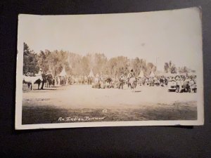 Mint USA Postcard RPPC Indian Powwow Native American Tradition Culture