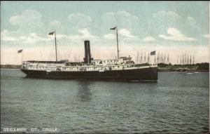 Maine Steamership Steamer St. Croix c1910 Postcard