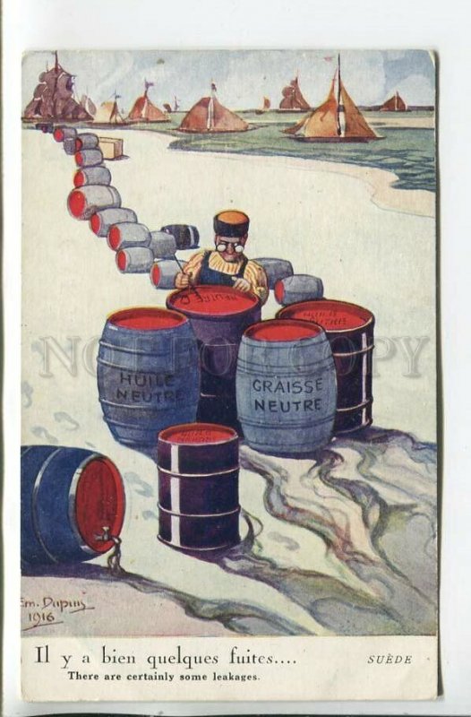461203 World War I Propaganda Sweden certainly some leakages Dupuis postcard