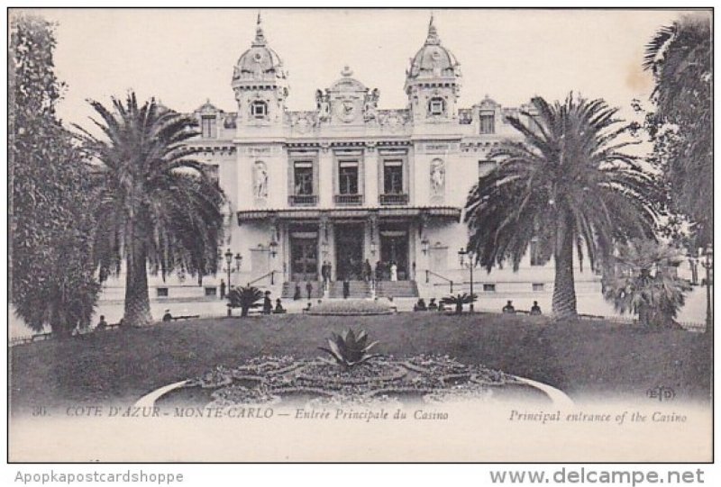 Monaco Monte Carlo Principal Entrance Of The Casino