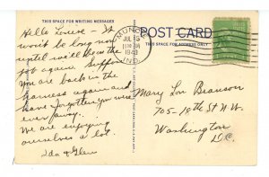 IN - Muncie. FW Woolworth Store & Walnut Street ca 1939