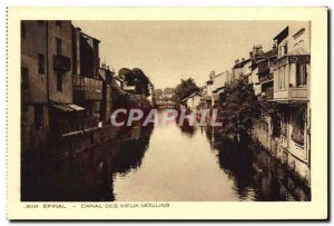 Old Postcard Epinal Canal Des Vieux Moulins