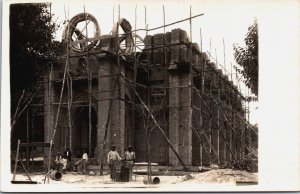 Brazil Petrópolis Dismantling of Church H. Theresia van Avila Vintage RPPC C220