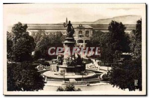 Old Postcard Lyon Place Carnot and the Republic Monument station Perrache