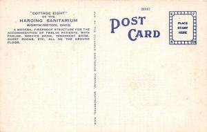 B99/ Worthington Columbus Ohio Postcard c1940s Harding Sanitarium Cottage 8
