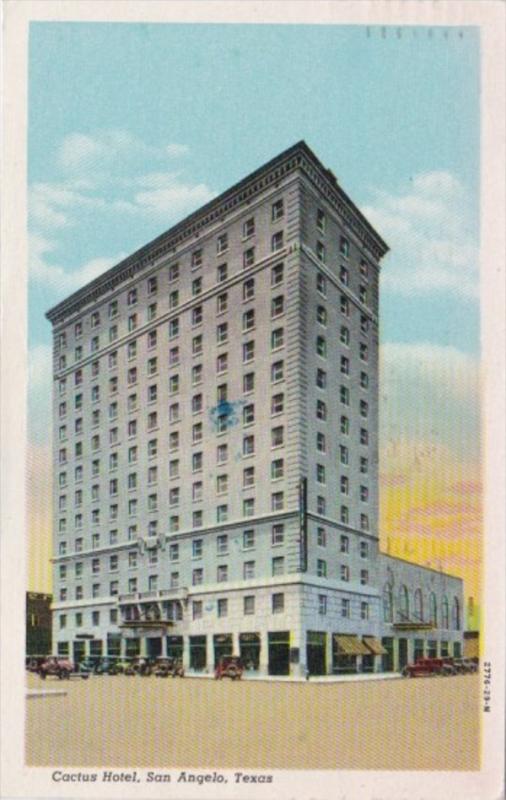 Texas San Angelo Hotel Cactus 1948 Curteich