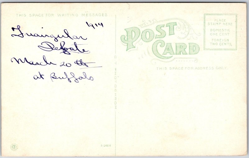 Central High School Buffalo New York NY Roadway & Building Structure Postcard