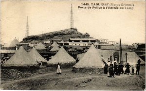 CPA AK Militaire MAROC - TAOURIRT - Poste de Police a l'Entrée du Camp (92442)