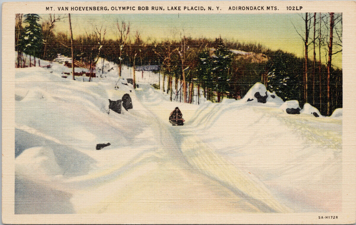 Lake Placid NY Mt. Van Hoevenberg Olympic Bobsled Adirondack Mtns