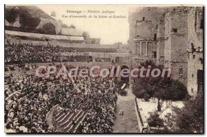 Postcard Ancient Orange Theater Antique Overview of the Scene and Bleachers