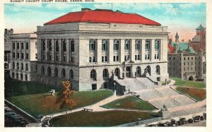 Vintage Postcard Summit County Courthouse County Government Seat Akron Ohio OH