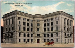 1917 Vermillion County New Court House Danville Illinois IL Posted Postcard