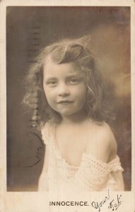 1906 RPPC Innocence Little Girl Portrait Gainesville FLA Postcard