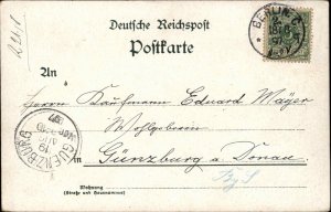 Gruss Aus Spandau Berlin Germany Multi View Used 1897 Postcard