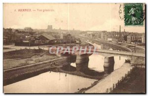 Old Postcard Rennes General view