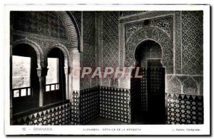 Postcard Old Granada Alhambra Detalle de la Mezquita
