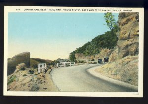 Bakersfield, California/CA Postcard, Granite Gate Near Summi, Ridge Route To LA