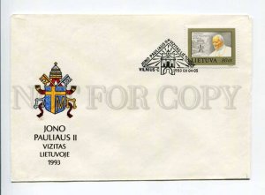 406610 Lithuania 1993 year Visit of Pope John Paul II to Lithuania COVER