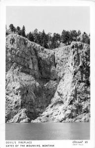 Montana Gates of the Mountains Devil's Fireplace Real Photo Postcard J80799