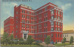 Postcard Elizabeth General Hospital Elizabeth NJ