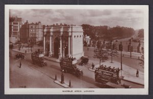 Vintage Postcard England London Marble Arch