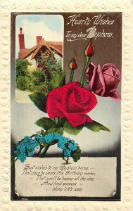British friendship flowers greetings postcard hearthy wishes to dear nephew